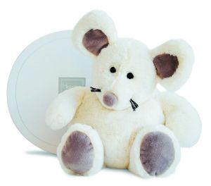 HO2584 - BOULIDOUX Pluche Muis - Wit