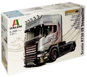 ITA3906 - SCANIA R730 Streamline V8 4x2 Silver Griffin-model om te monteren en te schilderen