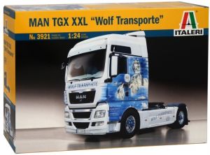 ITA3921 - MAN TGX XXL Wolf Transporte 4x2 Show Truck schaalmodel om in elkaar te zetten en te schilderen