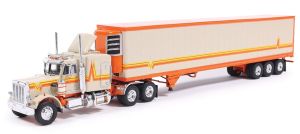 IXO-U64TRTR002M - PETERBILT 359 6x4 1973 met Beige en Oranje Trailer
