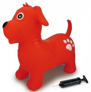 JAM460454 - Stuiterende rode hond met pomp