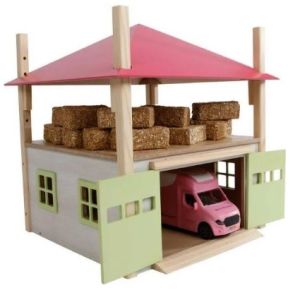 KID610085 - Gebouw met garage en roze zolder (afneembaar dak verkocht zonder accessoires)