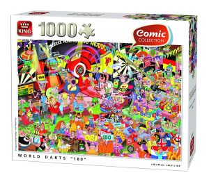 KING05547 - 1000 stukjes puzzel wereld 180 darts