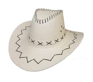 LP00006 - Witte cowboyhoed