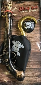 LPE50340 - Zeerover piratenset met haak; geweer en accessoire