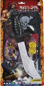 LPE50416 - Piratenpakket met vlag; kapmes en accessoires