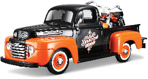 MST32180 - FORD F-1 pick-up met een HARLEY DAVIDSON motorfiets uit 1948