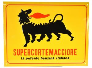 NET0054 - Decoratief metalen bord SUPERCORTEMAGGIORE afmeting lengte 33 cm x hoogte 26 cm