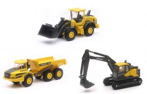NEW32095 - Set van 3 VOLVO bouwmachines