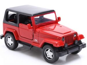 NEW50433DD - JEEP Wrangler rood zwarte kap