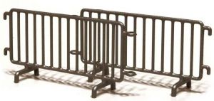 NOREVAV4107 - 2 miniatuur metalen Vauban barrières voor model lengte 5cm hoogte 2.5cm