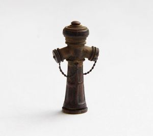 PLSEL027 - 2 miniatuur brandkranen van 3 cm om te schilderen