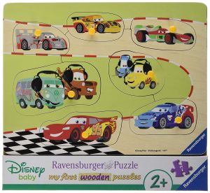 RAV036868 - Houten puzzel - 9 stukjes - Disney Babies - CARS en zijn vriendjes - 24 x 21 cm