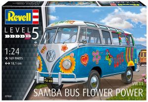 REV07050 - VOLKSWAGEN T1 Samba Bus Flower Power-model om te monteren en te schilderen