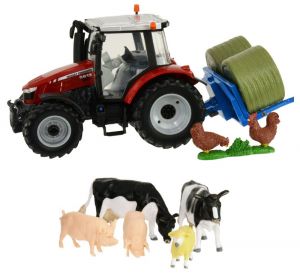 BRI43205 - MASSEY-FERGUSON 5612 Met Accessoires en Dieren