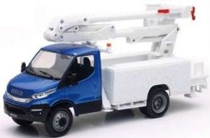 NEW15873C - Blauwe IVECO Daily vrachtwagen met mand