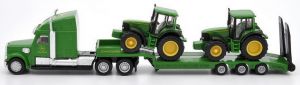 SIK1837 - Vrachtwagen 6x4 met aanhanger Dieplader met JOHN DEERE 6920 en 6820 Ech:1/87
