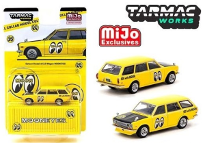 T64G-026-ME2 - DATSUN Bluebird 510 Mooneyes wagen geel en zwart