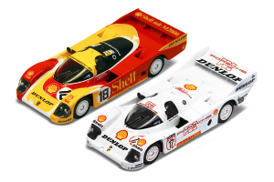 SPAYCOMBO64005 - PORSCHE 962C SHELL COMBO #18 24H Le Mans 1988 en #17 Dunlop Supercup 1987 HJ.STUCK