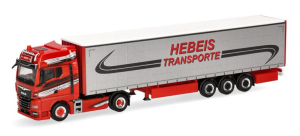 HER320498 - MAN TGX GX 4x2 met 3-assige oplegger HEBEIS TRANSPORTE