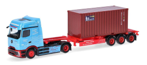 HER320658 - MERCEDES BENZ eActris 4x2 met 20-voets containerchassis 3 assen FRANKENBACH
