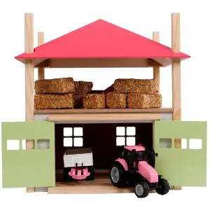 KID610085 - Gebouw met garage en roze zolder (afneembaar dak verkocht zonder accessoires)