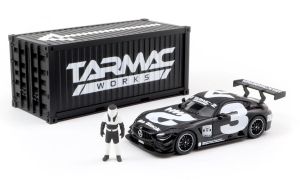 T64-008-4A3W - MERCEDES AMG GT3 #3 2018 met container en beeldje Noir en Blanc