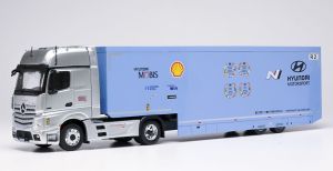 IXOTTR036.22 - MERCEDES-BENZ Actros 4x2 met 2-assige dieplader - Rally Transporter