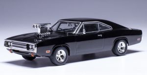 IXO-U43RDC007 - 1970 DODGE Charger Zwart met uitgaande motor - USA EDITIE