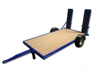 UM162BLEU - Laag platform met oprijplaten in kit om te monteren reeds blauw geschilderd