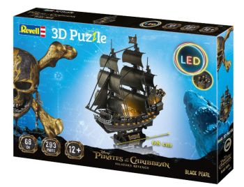 REV00155 - 3D puzzel met LED - Zwarte Parel