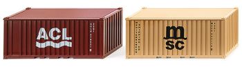WIK001826 - 2 x 20-voet containers - ACL en MSC