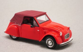 FRANS0019 - CITROEN 2CV Sarhy cabriolet gesloten 1954 rood - Gelimiteerd tot 250 exemplaren.