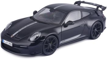 MST36458BKS - Porsche 911 GT3 uit 2022, zwart met grijze strepen.