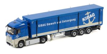 WSI01-3074 - MERCEDES-BENZ Actros MP4 Stream Space 4x2 met 3-assige KIBAG schuifzeiloplegger
