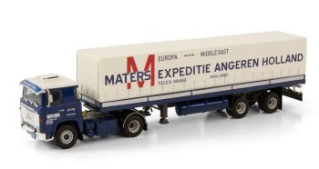 WSI01-3604 - SCANIA 141 4x2 met 2-assige MATERS EXPEDITIE schuifzeilen aanhanger Aanhangwagen