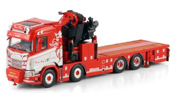WSI01-4444 - SCANIA R Normal CR20N 8x4 vrachtwagen met vaste laadbak en FASSI 1100 kraan THOMAS BERG