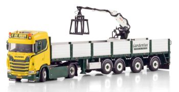 WSI01-4663 - SCANIA S Normal CS20N 4x2 met 4-assige trailer met loskraan E.DE VRIES