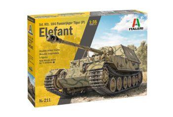 ITA0211 - Tank Sd.Kfz. 184 Pz. Jager Elefant om te assembleren en te schilderen