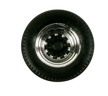HER052597 - 12 sets banden met velgen voor aanhanger - Chroom en zwart