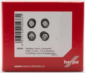 HER054331 - Banden + Continentale velg ( 1xst./1xfrontl./2xaandr./3xpl. )