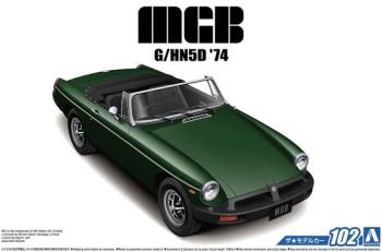 AOS05686 - MG-B Mk.3 blmc 1974 groen om in elkaar te zetten en te schilderen