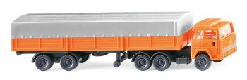 WIK095611 - MAGIRUS 6x4 met 2-assige aanhanger Oranje