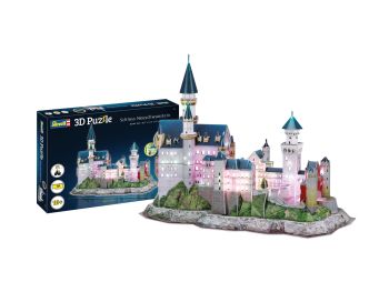 REV00151 - 3D-puzzel 148 stukjes Kasteel Neuschwanstein - Led-editie