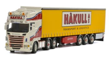 WSI01-1892 - SCANIA R6 Topline 6x2 met 3 Assen HAKULL dekzeil aanhanger
