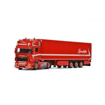 WSI01-1924 - SCANIA R09 Topline 4x2 met 3-assige koeloplegger "GRUNDHOFER"