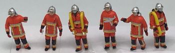 ALERTE0117 - 6 Brandweermannen Stedelijke brand Oranje pak