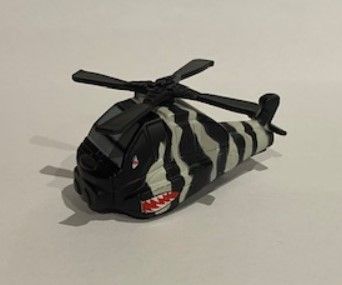 NEW01277B - Zwarte Zebra Wrijving Helikopter