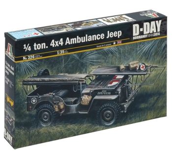 ITA0326 - JOUW. 4x4 AMBULANCE JEEP om te monteren en te schilderen