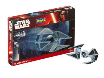 REV03603 - TIE Interceptor-Modelbausatz STAR WARS om in elkaar te zetten en te schilderen